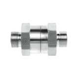XDRV-..L/S - Non-return valves, double-sided tube connection, without nut and cutting ring