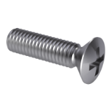 DIN 966 A-H - Cross recessed countersunk H (oval) head screws, thread with head