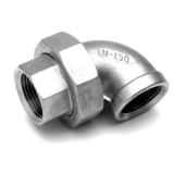 I.CUFF_G - ISO Threaded unions and accessories BSP FEMALE / FEMALE ELBOW UNIONS Stainless steel 316