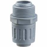 LKI One-part plastic screwed conduit connector with integrated ferrule and turnable connecting thread