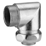 USW-P - Metal connector, safety-type 90° elbow, outer thread incl. ferrule and sealing