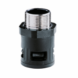 RQGK-M - Plastic quick screw connector with outer thread made of nickel-plated brass metric acc. to EN 60423