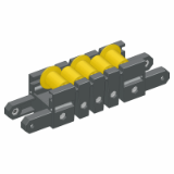 LOAD-BEARING ROLLER CONV. ARTICULATION - P22 – FLANGED PA ROLLER – BRASS PIN
