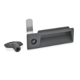 GN 731.5 Latches with Gripping Tray, Plastic, with Stainless Steel Latch Arm, Operation with Socket Key