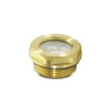GN 743.3 Oil Sight Glasses, Brass, Resistant up to 180 °C