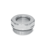 GN 743.4 Oil Sight Glasses, Stainless Steel, Resistant up to 100 °C