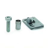 GN 649.1 Adapter for Panel Support Clamps GN 649 to be Mounted to Round Tubes, Plastic