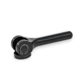 GN 9027 - Spiral Cam Lever, Steel, Type B with contact plate
