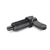 GN 672 - Cam action indexing plungers with Plastic guide, Type A, without lock nut