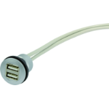 har-port 2x USB 2.0 A-A; 0,5m Kabel