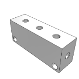 EB09JA - 气压连接块-十字形·侧端面贯穿-孔距固定型