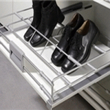 Pull-out shoe rack frame and shoe racks