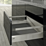 Pot-and-pan drawer with railing, height 186 mm, drawer side profile height 94 mm - Pot-and-pan drawer with railing, height 186 mm, drawer side profile height 94 mm
