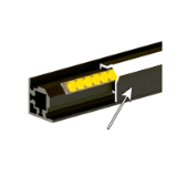 CADRO clip corner profile 1-sided translucent - CADRO clip corner profile 1-sided translucent