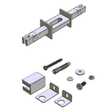 CADRO Set wall/floor fix with bracket - CADRO Set wall/floor fix with bracket
