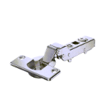 Veosys stainless steel hinge for thin doors, half overlay, for screwing on