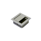 Cable entry, 70 mm x 70 mm aluminium look - Cable entry, 70 mm x 70 mm aluminium look