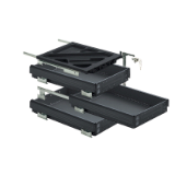 Pedestal set with partial extension runners392 x 530, black - Pedestal set with partial extension runners392 x 530, black