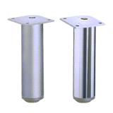 Furniture foot, Lano RO, 80 mm, silver anodised - Furniture foot, Lano RO, 80 mm, silver anodised