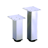 Furniture stand Lano SQ 46, 100 mm silver anodised - Furniture stand Lano SQ 46, 100 mm silver anodised
