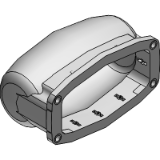 Mounting brackets, flange - Polymer, two-piece | Locking