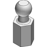 GZRM MS IG - Ball stud made from galvanised steel with female thread, GZRM-IG, igubal®