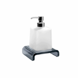 A5712Z - Tabletop soap dispenser with satined glass container and chrome-platedbrass pump