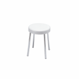 A03750 - Stool with seat in ureic resin (UF), stinless steel legs
