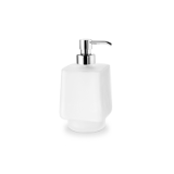 R1512B002 - Distributeur de savon en verre transparent extra clair avec doseur en laiton chromé