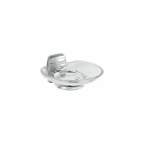 A22110 - Wall-mounted soap holder with extra clear transparent glassor PMMA dish