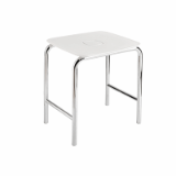 AV375A - Stool with seat, brass structure. Antibacterial