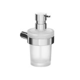 A20120 - Wall-mounted soap dispenser with satined glass container and chrome-plated brass pump