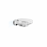 A24110 - Wall-mounted soap holder with extra clear transparent glass dish