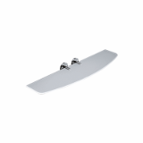 A46080 - Tempered satined crystal shelf, 6 mm glass, with brackets