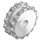 Double sprocket 3/4 x 7/16" - Double sprockets 3/4 x 7/16", suitable for two running side by side single roller chains according to DIN 8187 or ISO / R 606