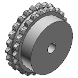 Kettenrad - 1 1/2 x 1" aus Stahl, für Rollenkette nach DIN 8187 - ISO/R 606