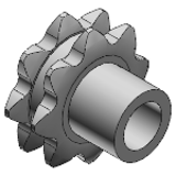 Kettenrad - 8 x 3 mm aus Stahl, für Rollenkette nach DIN 8187 - ISO/R 606