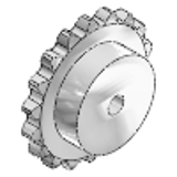 Kettenrad - 1" x 17,02 mm aus Stahl, für Rollenkette nach DIN 8187 - ISO/R 606, gehärtet ( vorgebohrt )