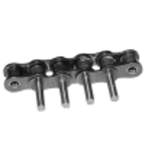 Einfach-Rollenketten - aus Stahl, nach DIN 8187 - ISO/R 606 mit verlängerten Triplex-Bolzen
