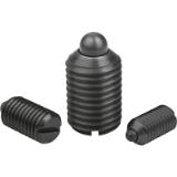K0313 - Spring Plungers pin style, slotted, steel