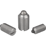 K0314 - Spring Plungers pin style, slotted, stainless steel