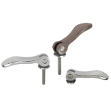 K0645 - Cam levers in stainless steel with internal and external thread