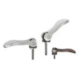 K0647 - Adjustable Cam Levers with external thread, steel or stainless steel