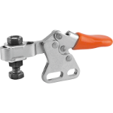 K0068 - Toggle clamps mini horizontal with straight foot and adjustable clamping spindle