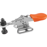 K0070 - Toggle clamps mini horizontal with flat foot and fixed clamping spindle