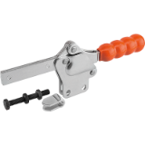 K0073 - Toggle clamps horizontal with straight foot and full holding arm