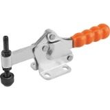 K0075 - Toggle clamps horizontal with flat foot and fixed clamping spindle