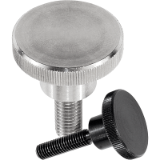 K0140 - Knurled Thumb Screws in steel or stainless steel, DIN 464