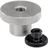 K0143 - Knurled nuts high form steel and stainless steel, DIN 466