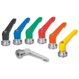 K1598 - Clamping levers, plastic with female thread and clamping force intensifier
